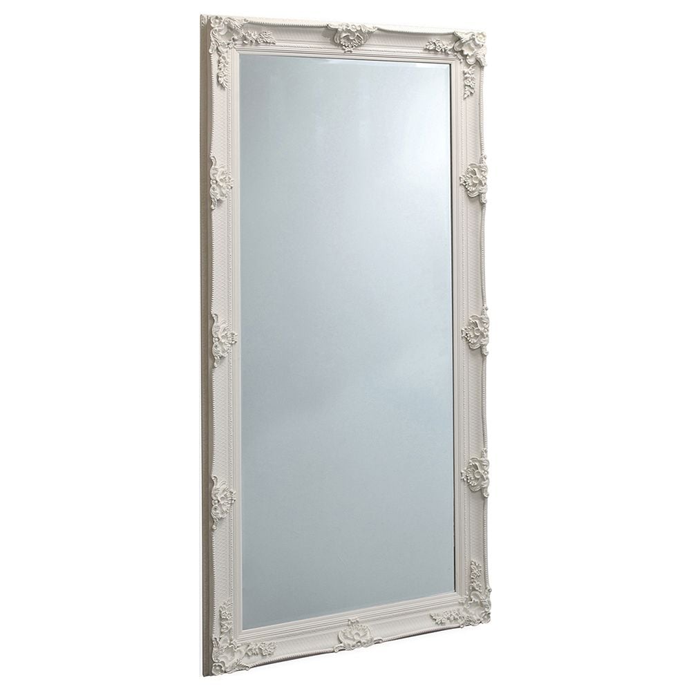 Baines Large Baroque Floor Mirror - Cream