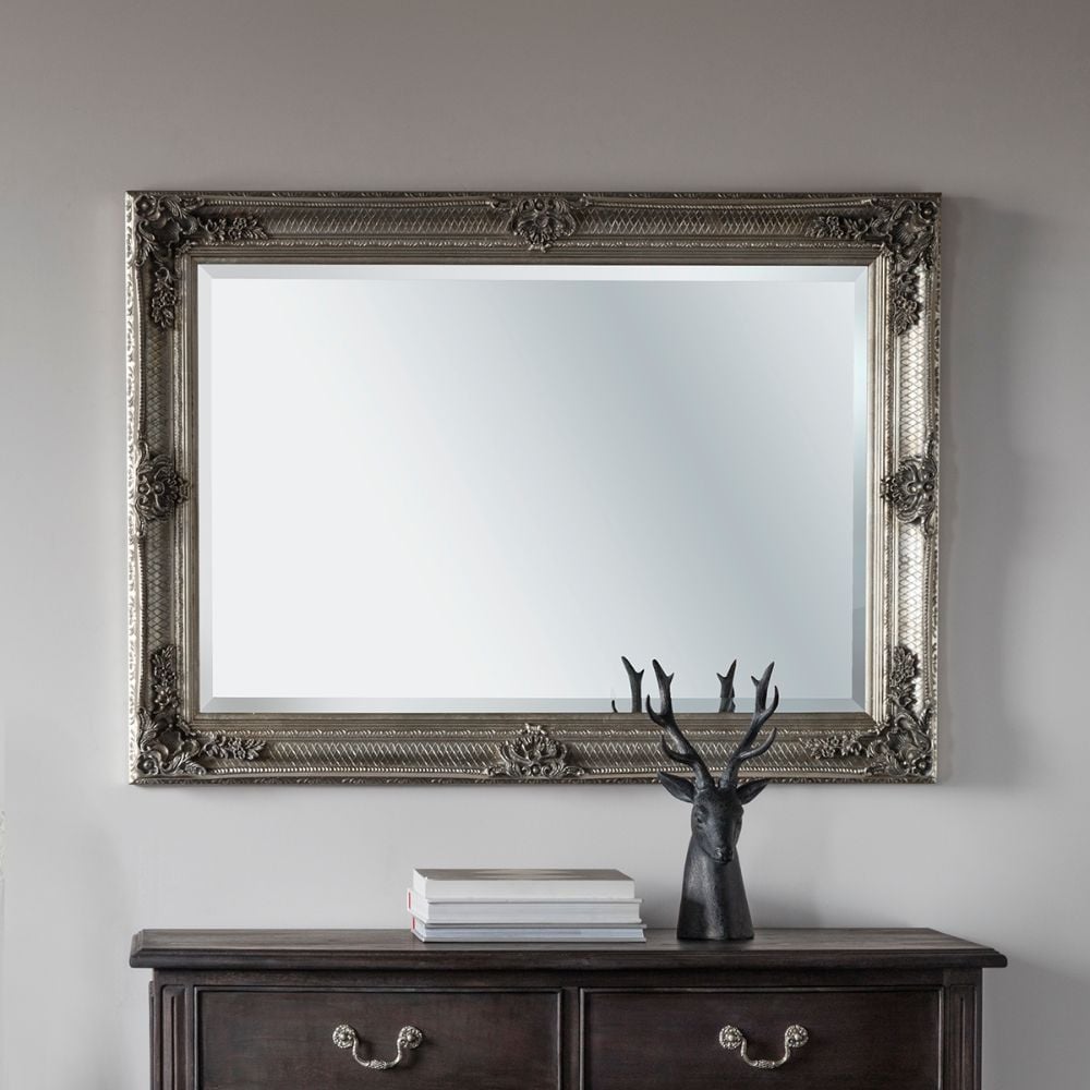 Baines Baroque Wall Mirror - Silver