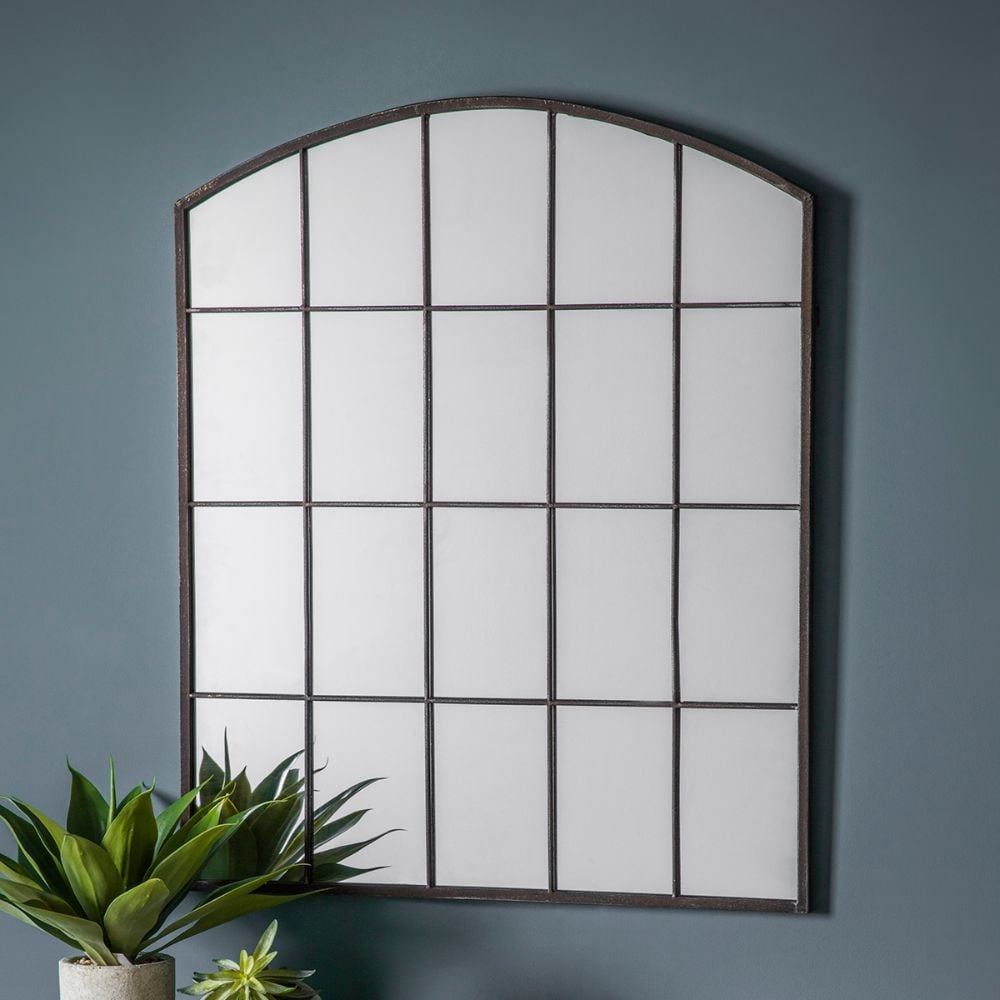 Urban Window Mirror in Black Metal
