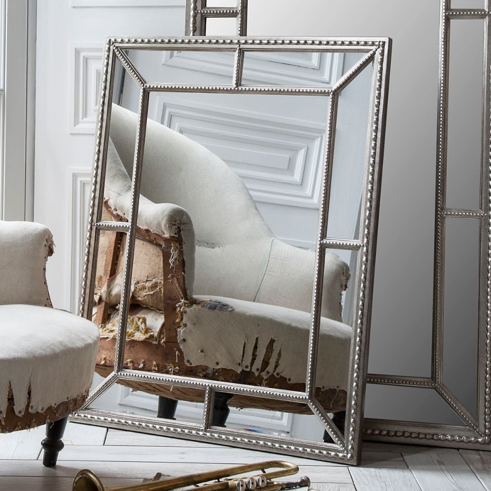 Dickinson Framed Wall Mirror in Silver - Large