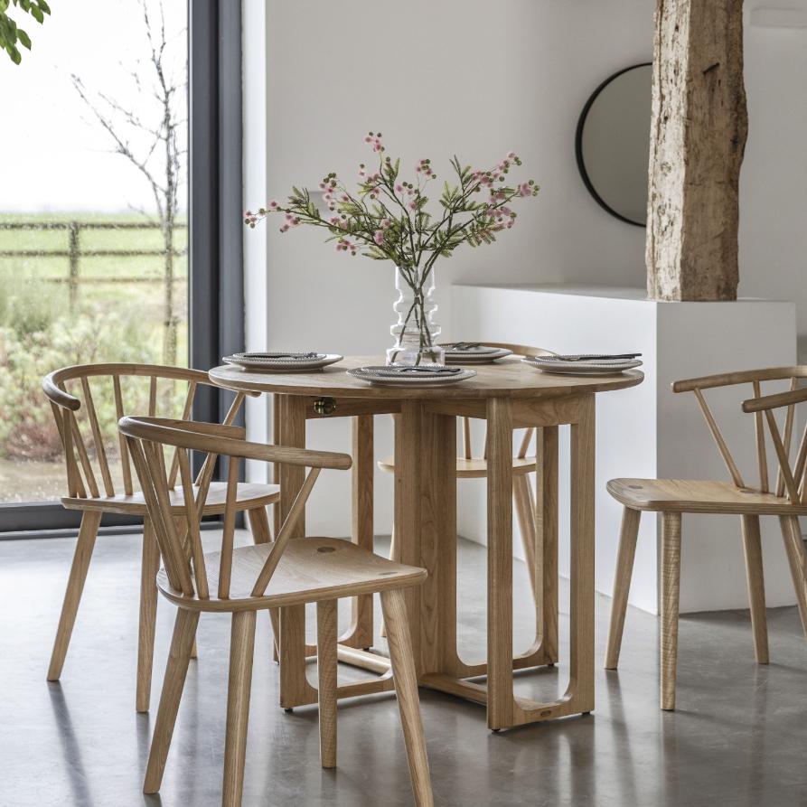 Nordia Folding Dining Table in Natural - 100cm