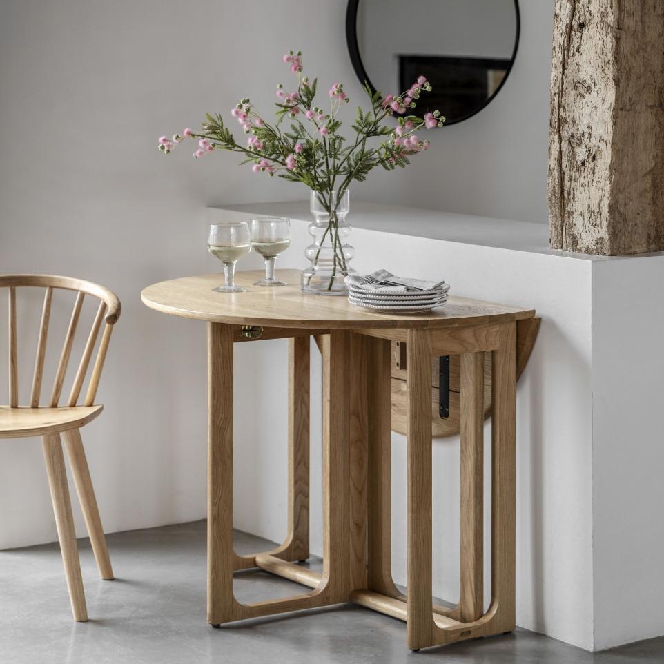 Nordia Folding Dining Table in Natural - 100cm