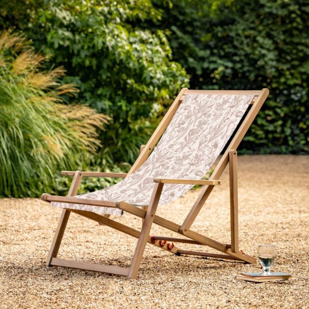 Crete Deck Chair in Clay Flora