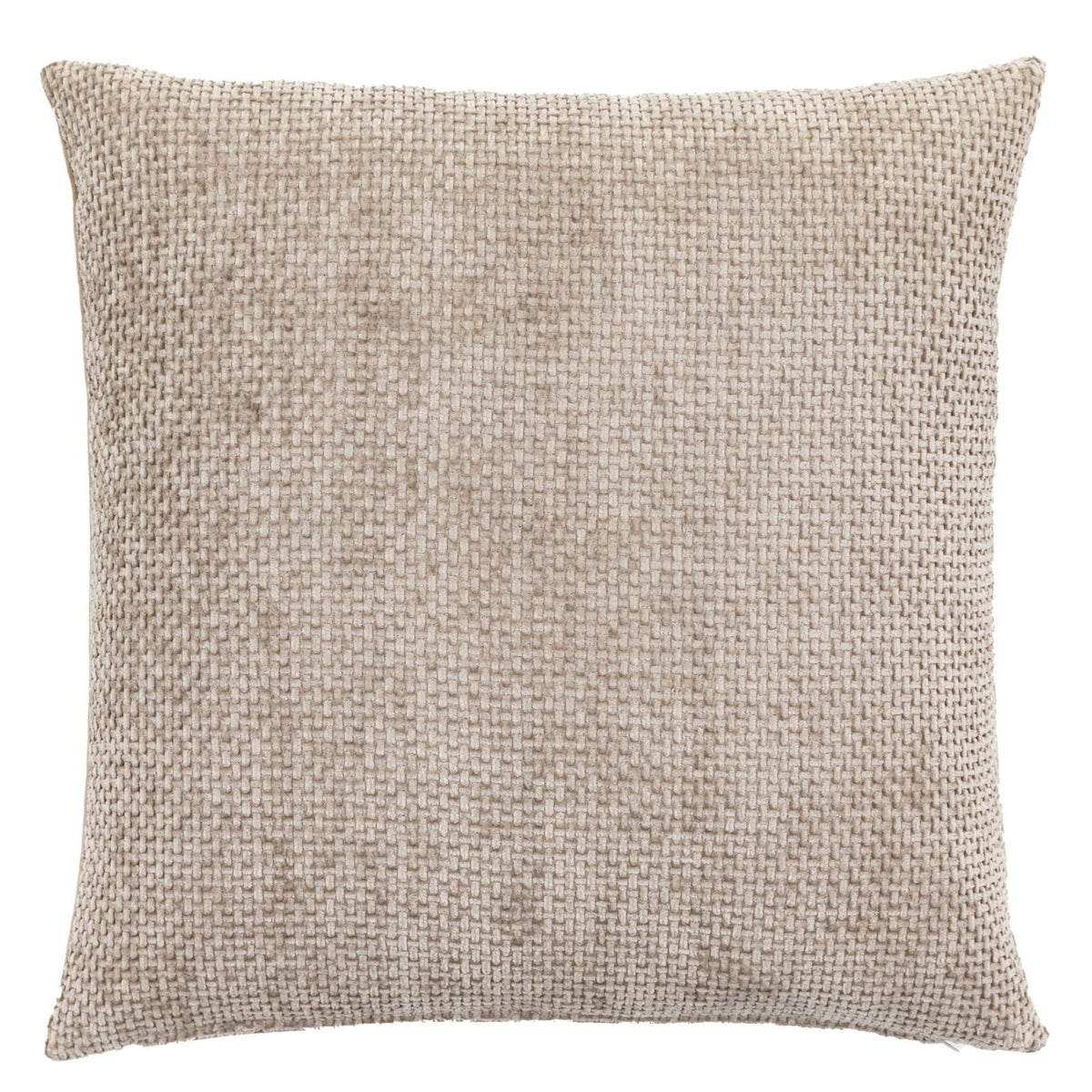 Basketweave Chenille Cushion in Cream - Set of 2
