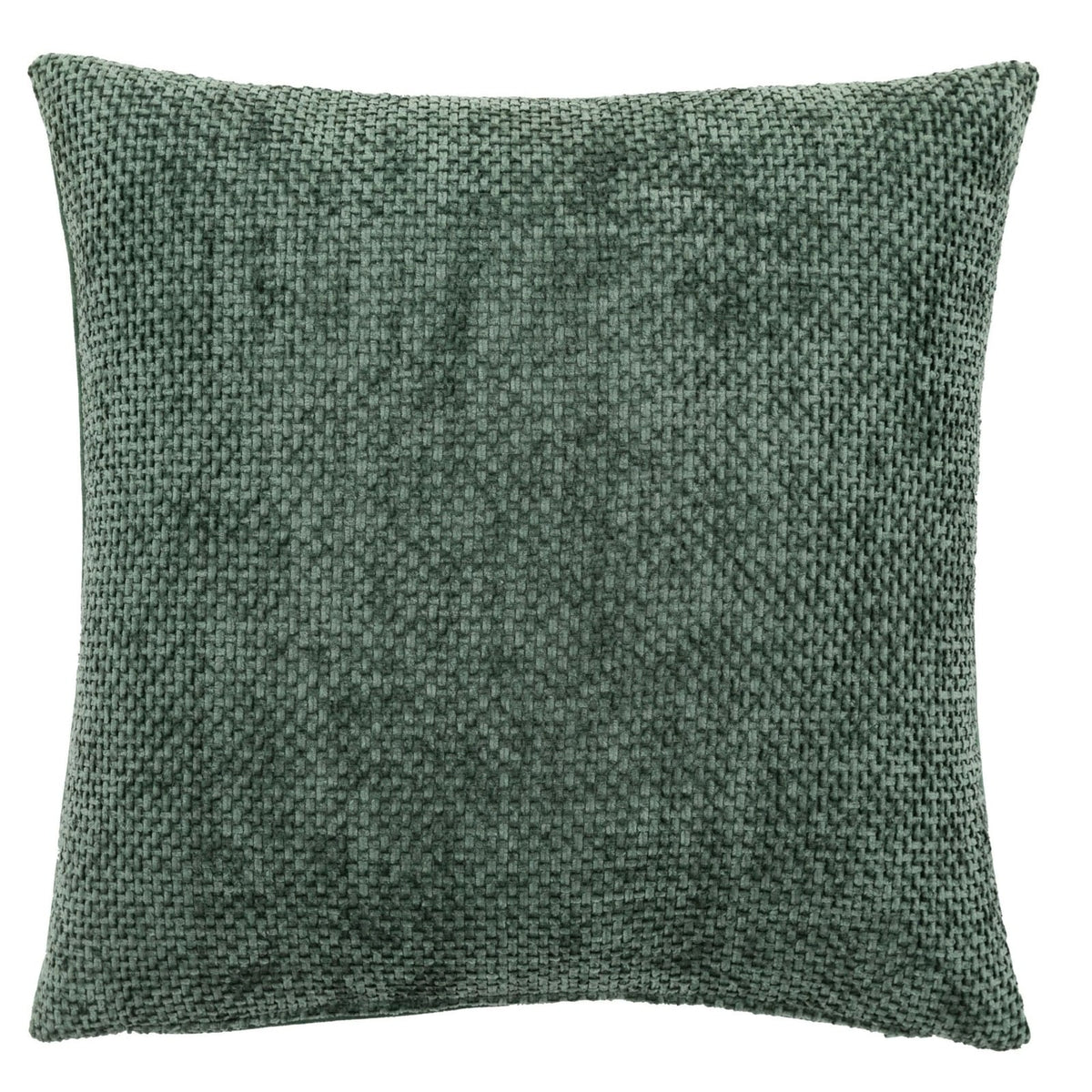 Basketweave Chenille Cushion in Olive - Set of 2