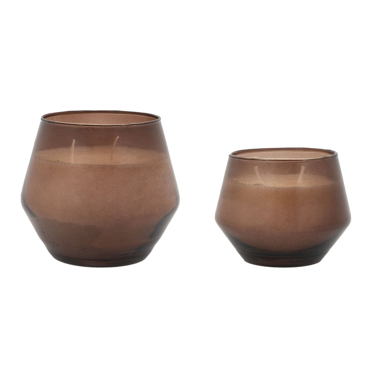 Glass Filled Candle in Brown Oud Rose - Set of 2