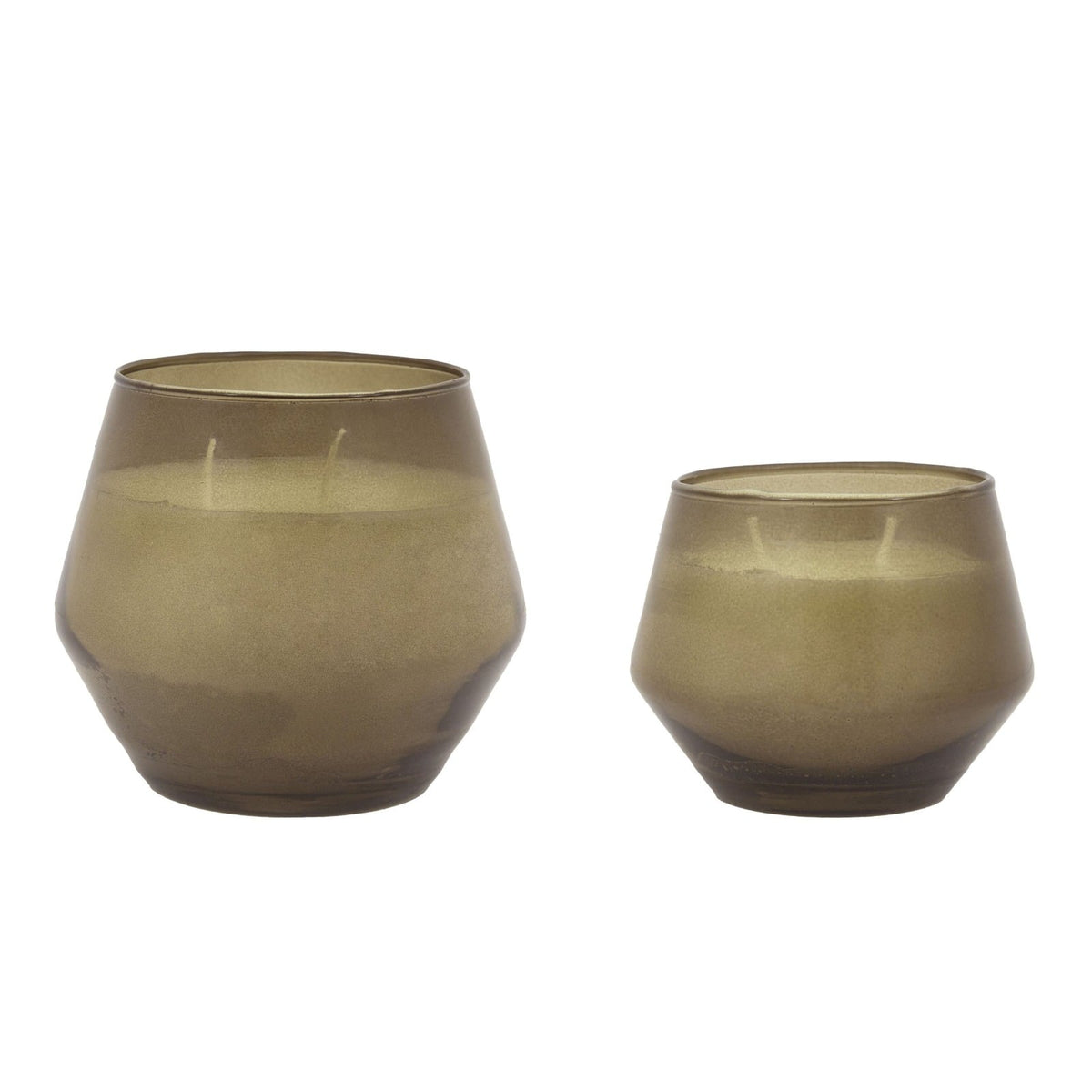 Glass Filled Candle in Green Lime, Basil and Manderin - Set of 2