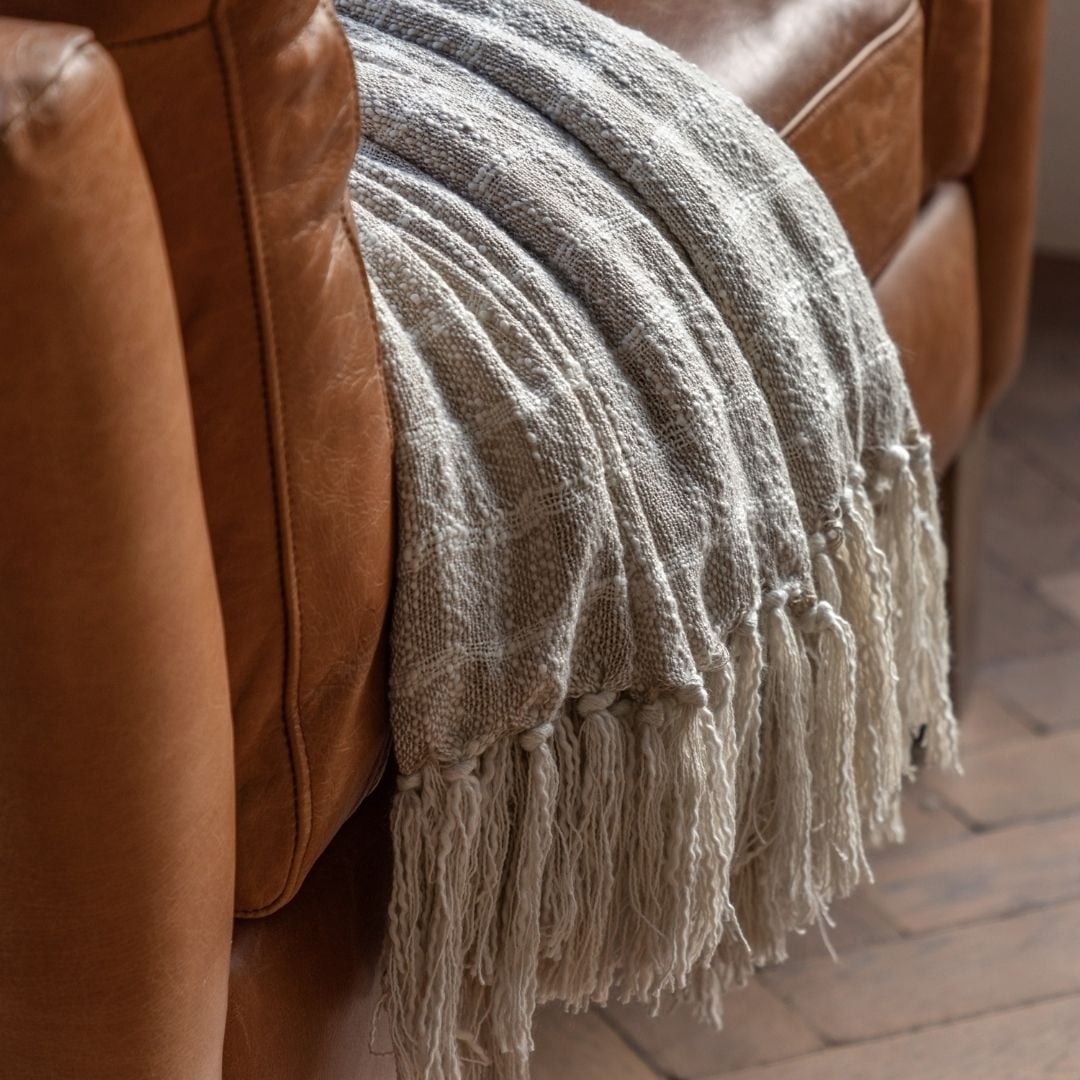 Melford Stripe Throw in Sand