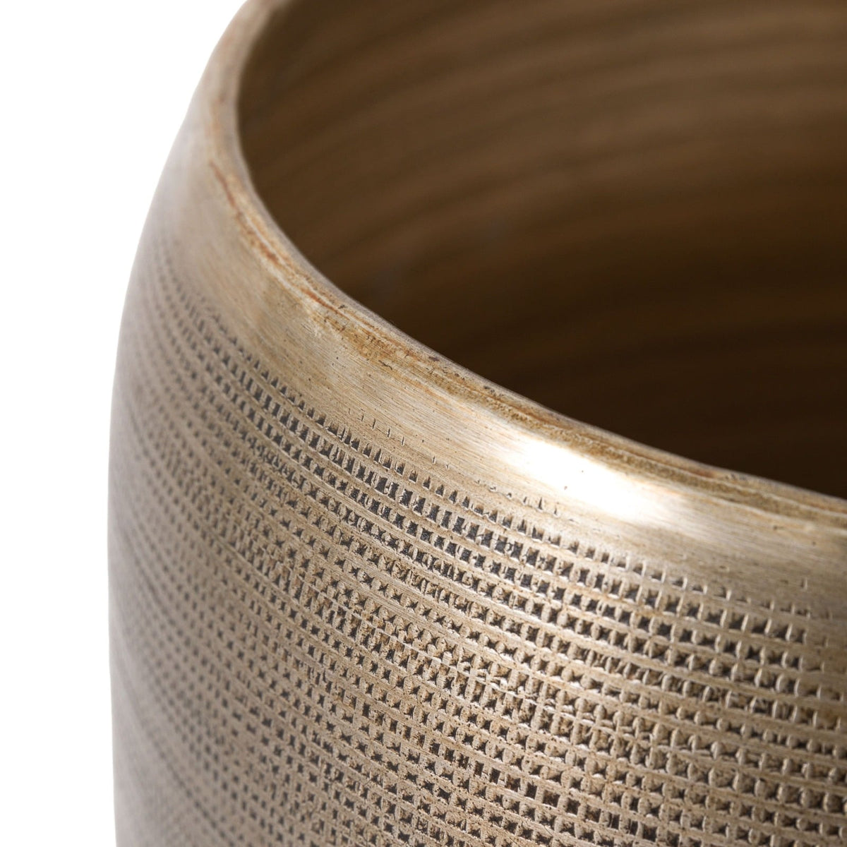 Chatai Planters in Antique Brass - Set of 2