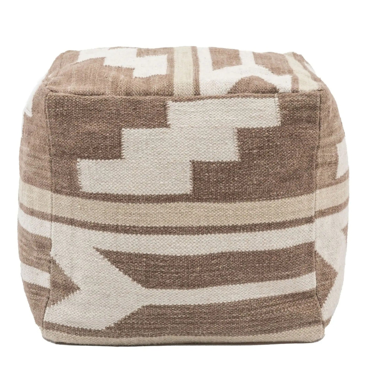 Falun Tonal Pouffe in Biscuit
