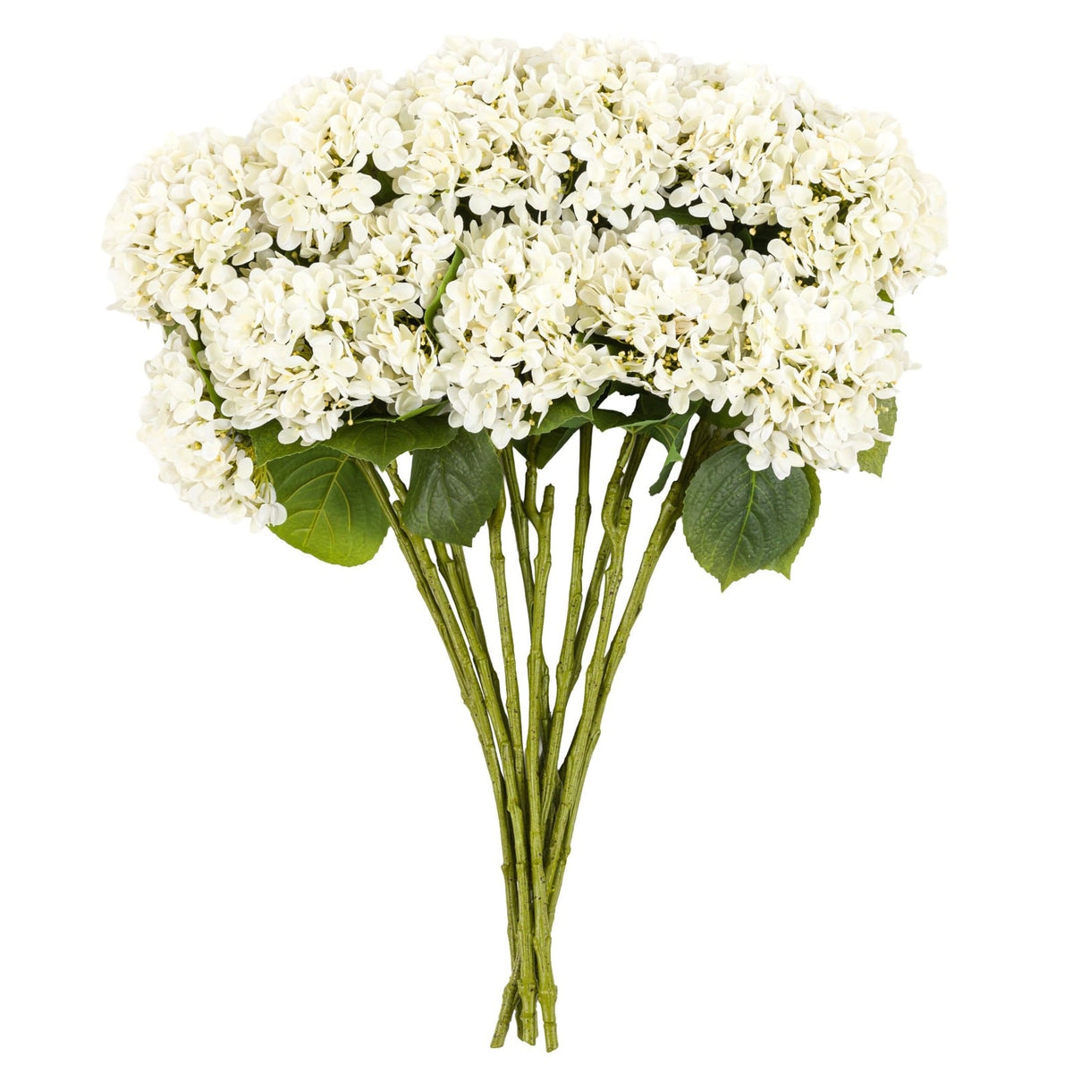 Vintage Hydrangea Floral Stem in Ivory - Set of 12