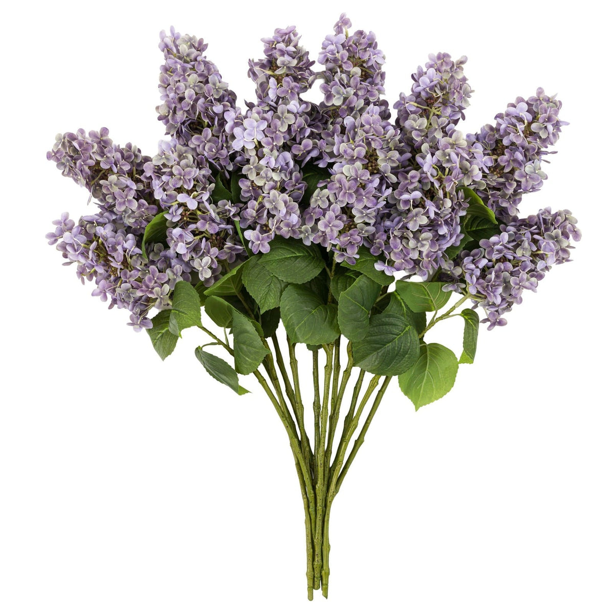 Vintage Cone Hydrangea Floral Stem Violet Set of 12