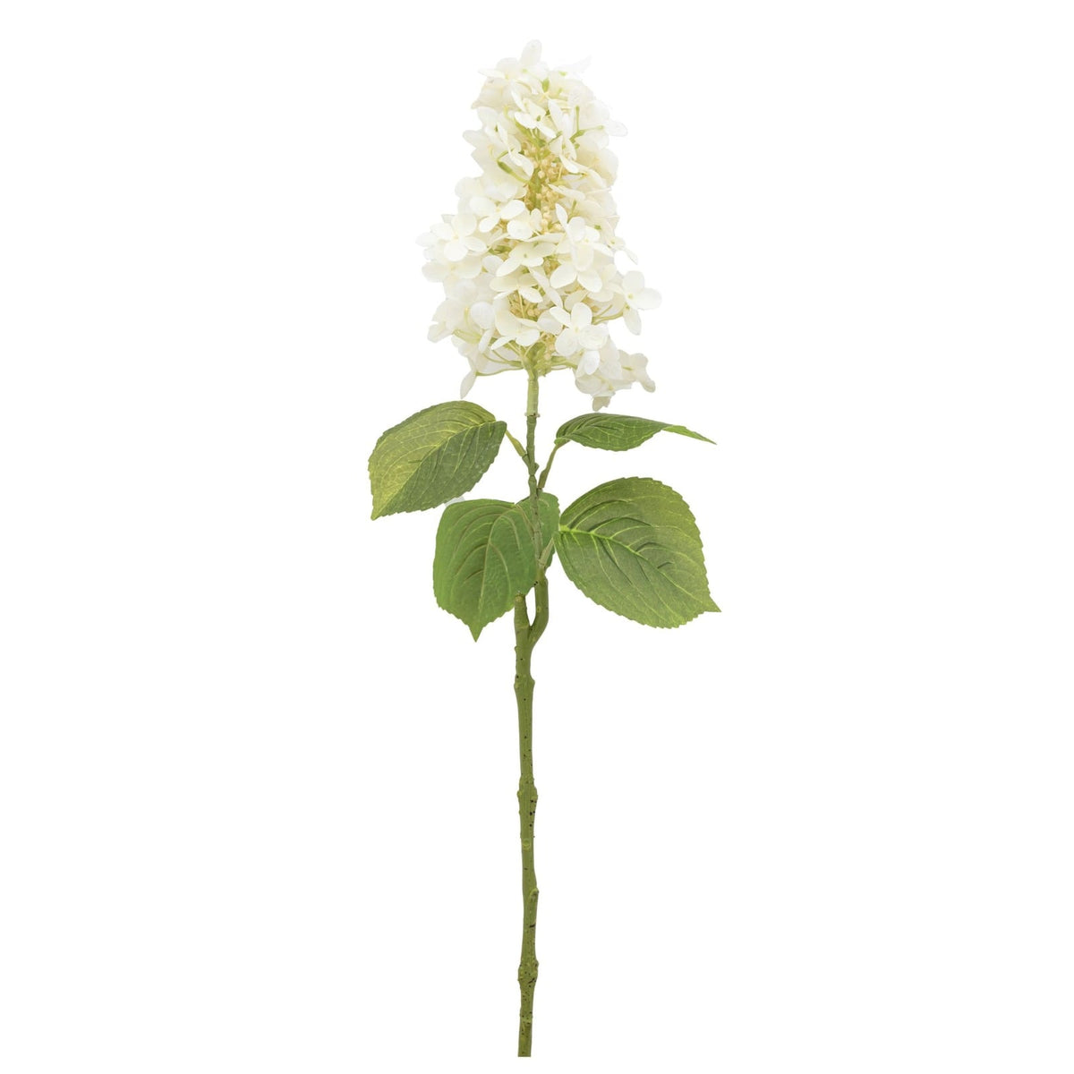 Vintage Cone Hydrangea Floral Stem Ivory Set of 12