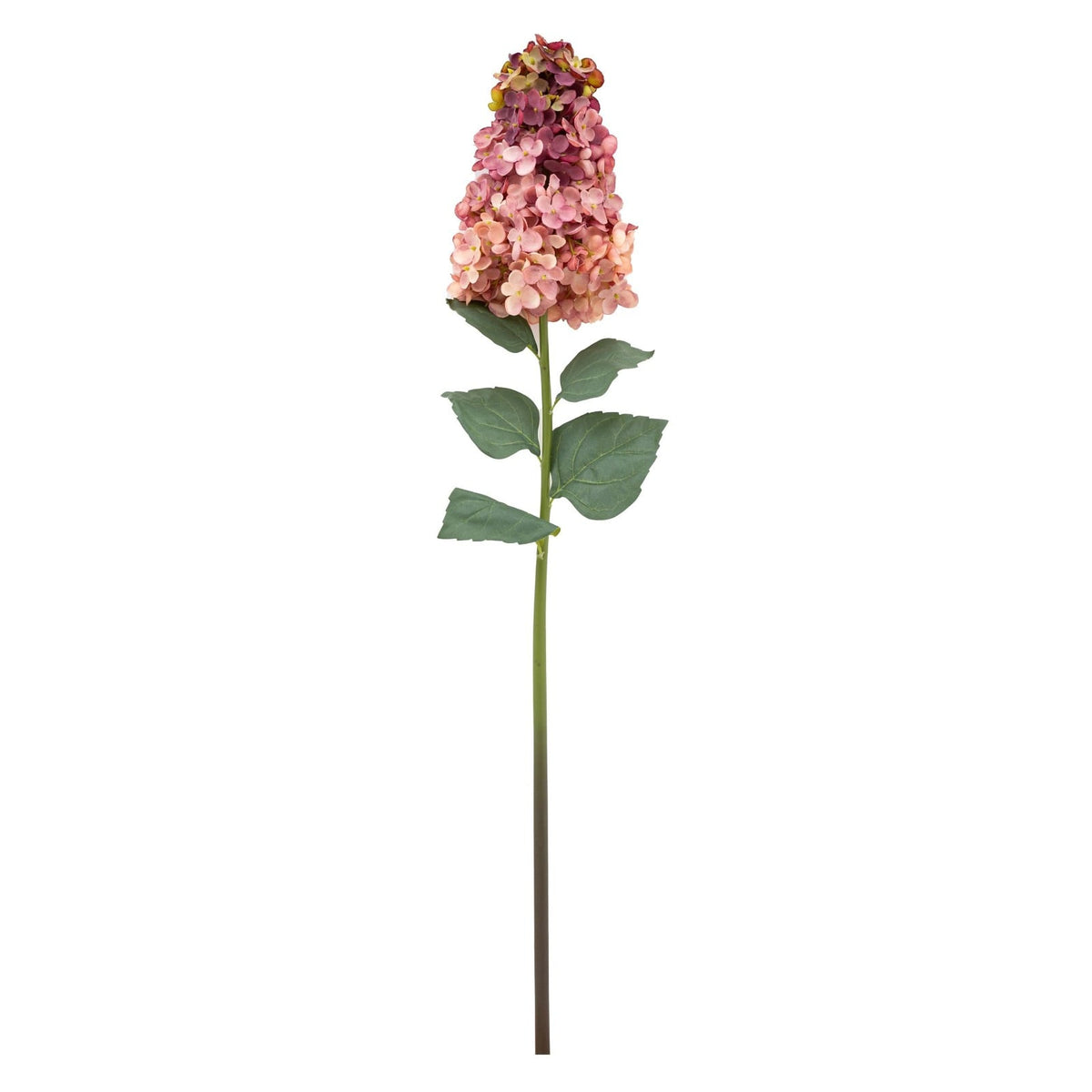 Vintage Cone Hydrangea Stem Pink Set of 12