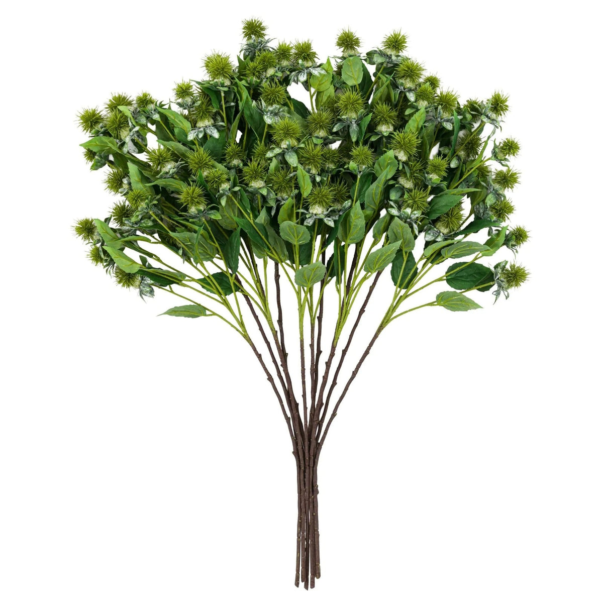 Faux Stem Thistle Green Set of 12