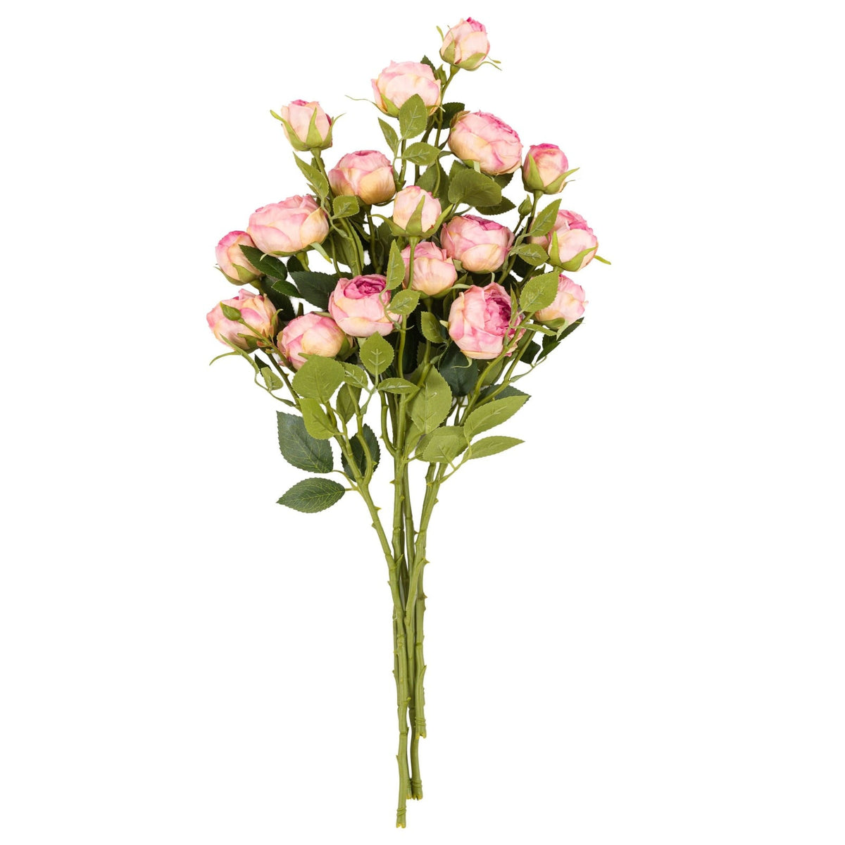 Faux Stem Vintage Rose Pink Set of 6