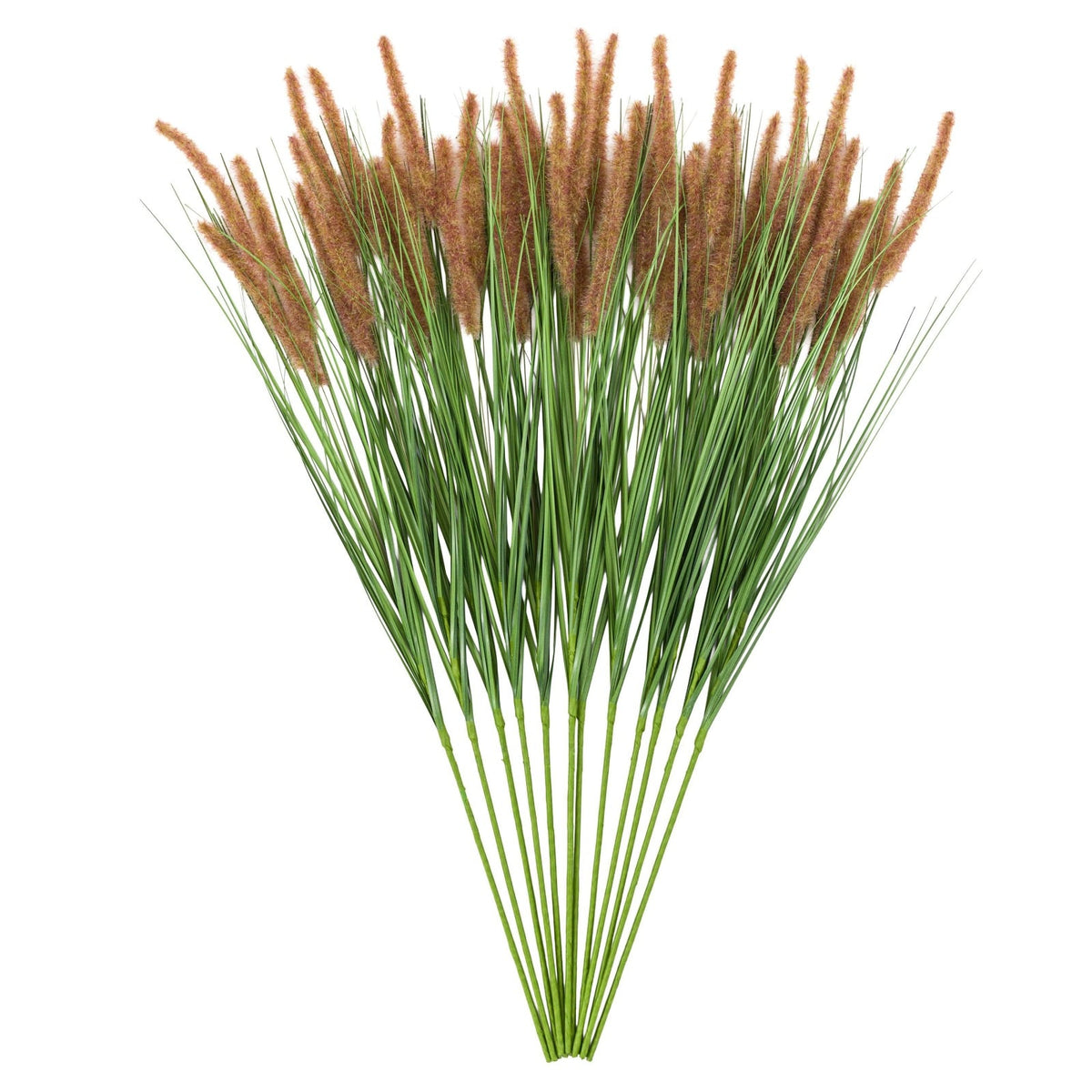 Faux Grass with Seed Heads in Natural Set of 12