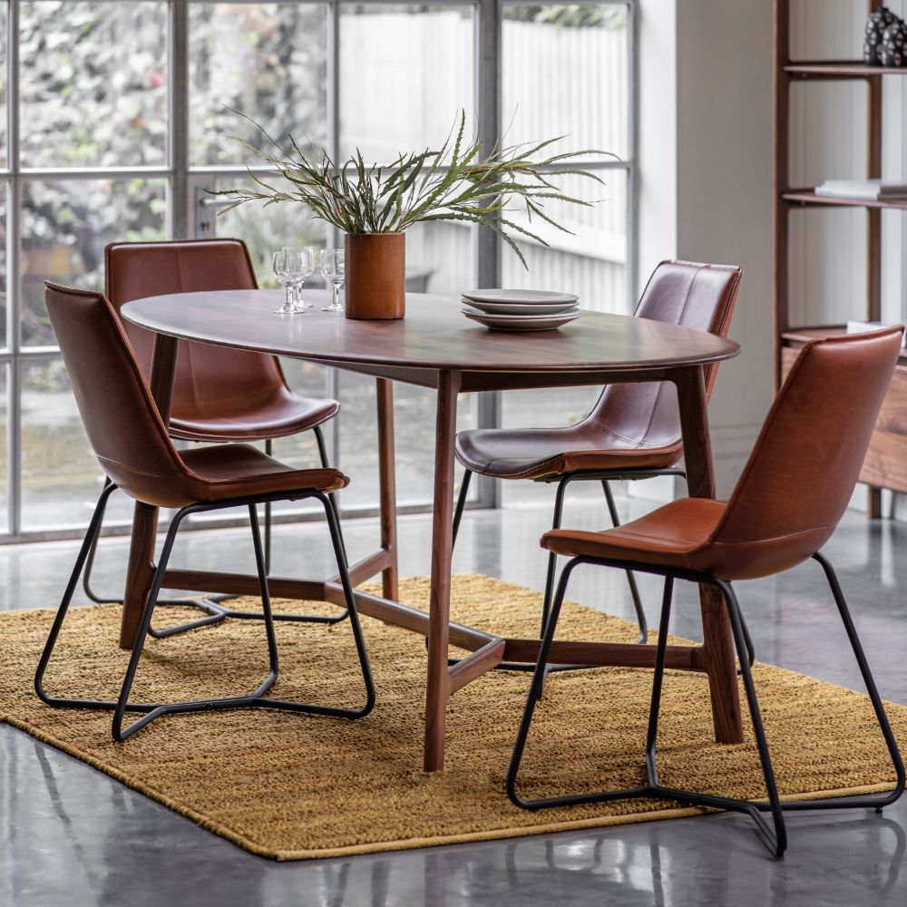 Andover Oval Walnut Dining Table - 180cm