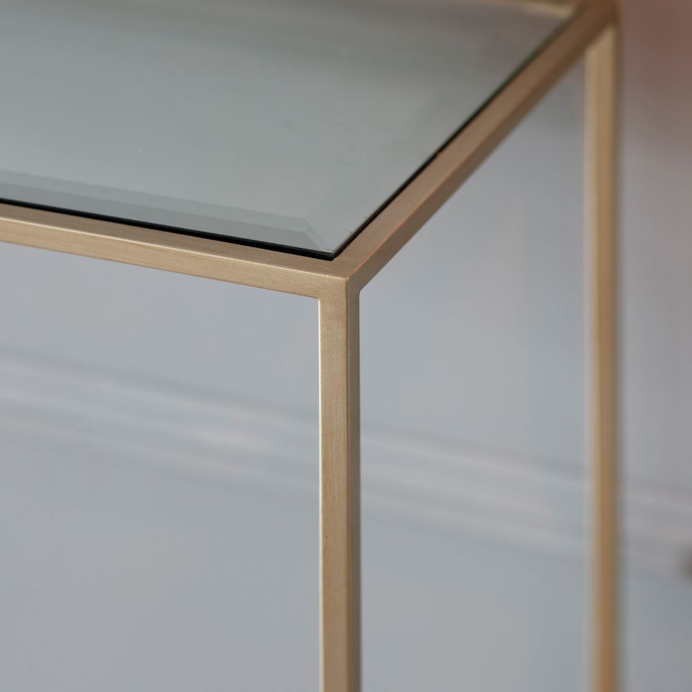 Catania Console Table in Champagne