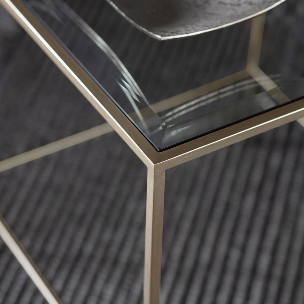Catania Side Table in Champagne