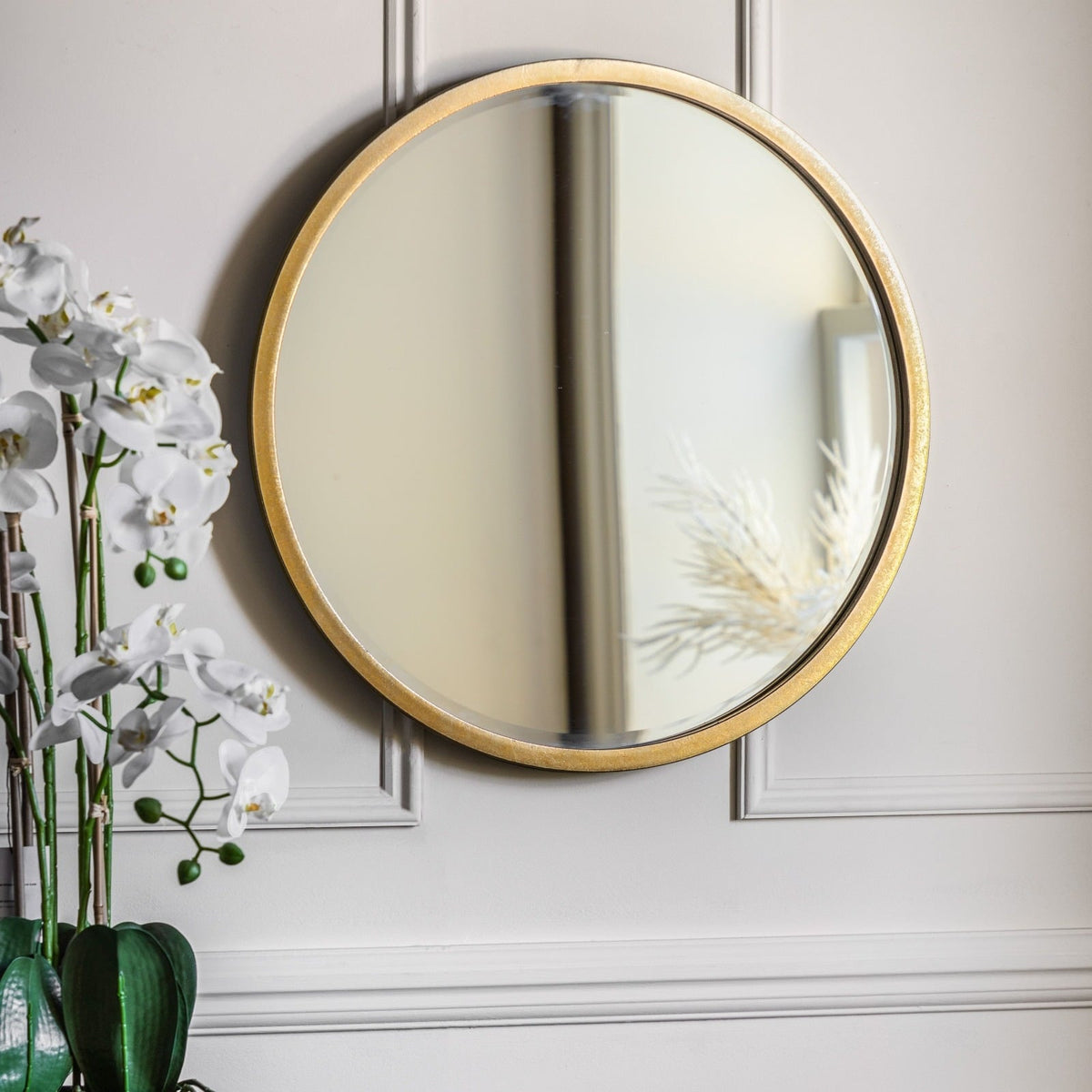 Watermoor Round Mirror in Gold - Small