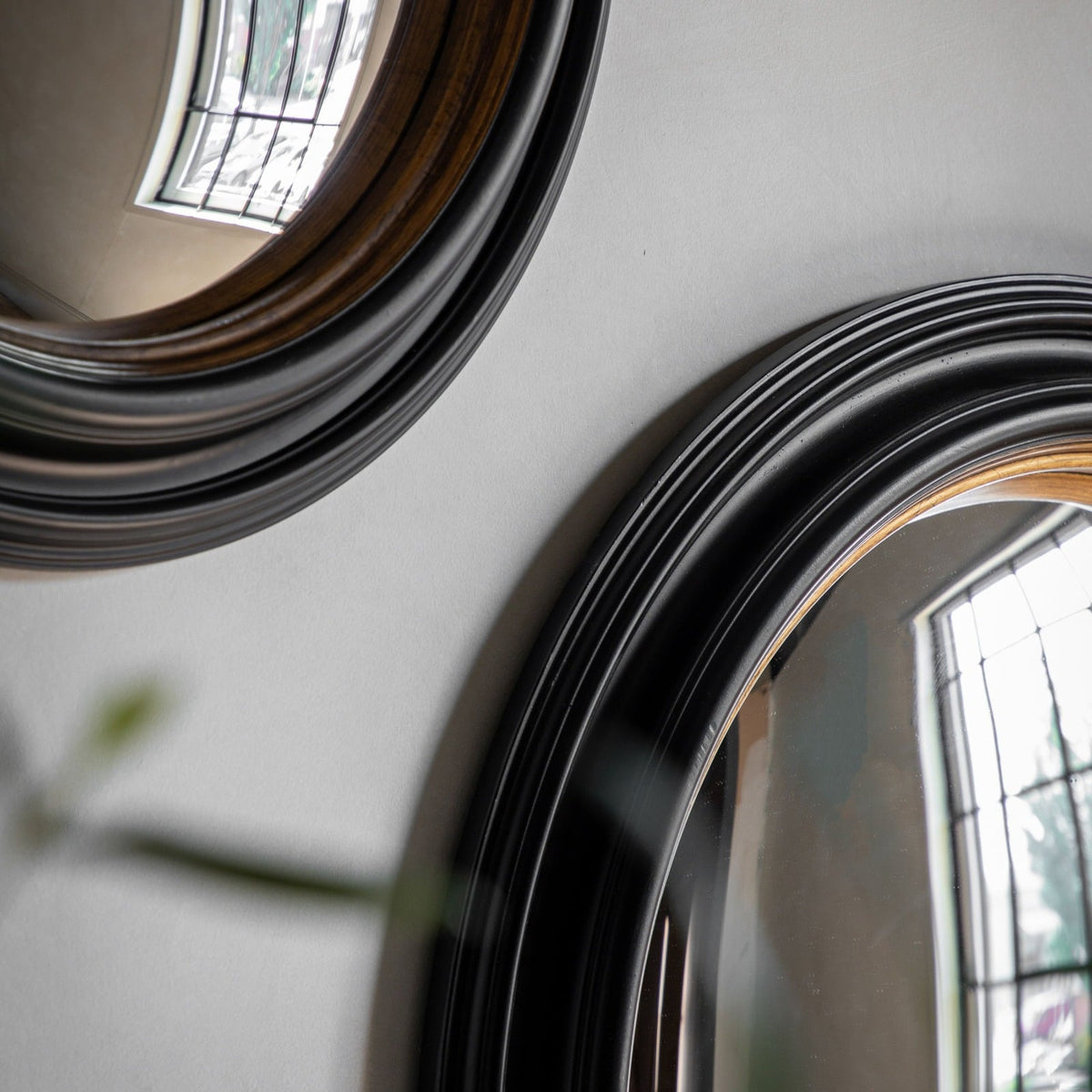 Trinity Gold and Black Convex Mirror - Small