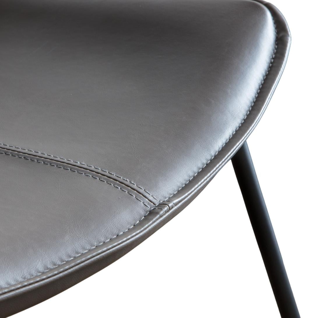 Ember Grey Industrial Dining Chair Set of 2