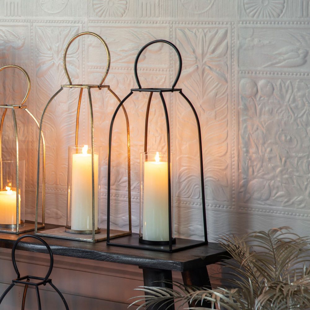 Viola Large Lantern in Black