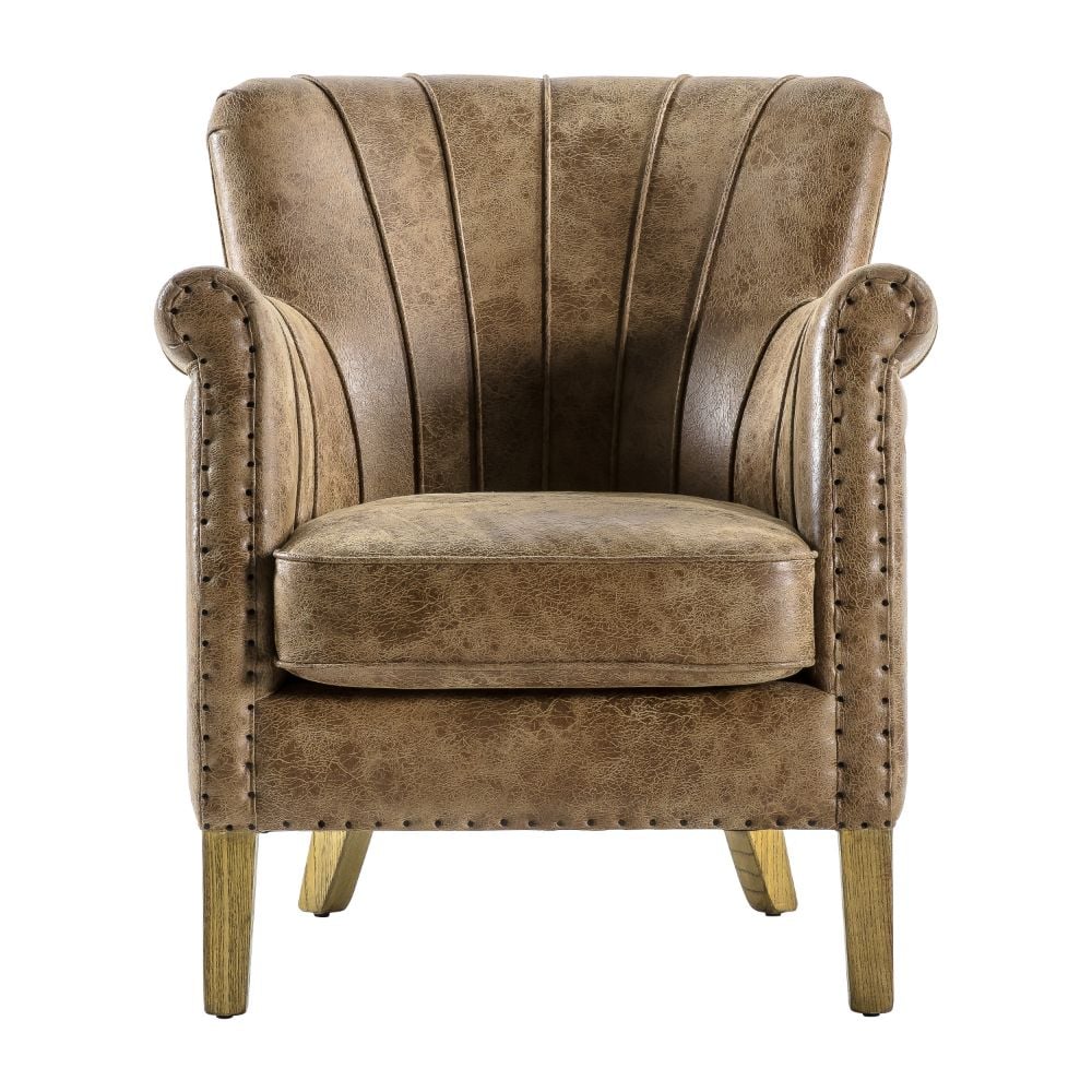 Bond Armchair in Brown Leather