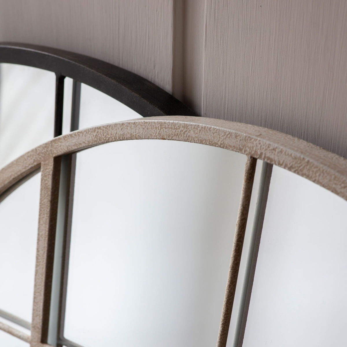 Rayleigh Arch Window Mirror in Black