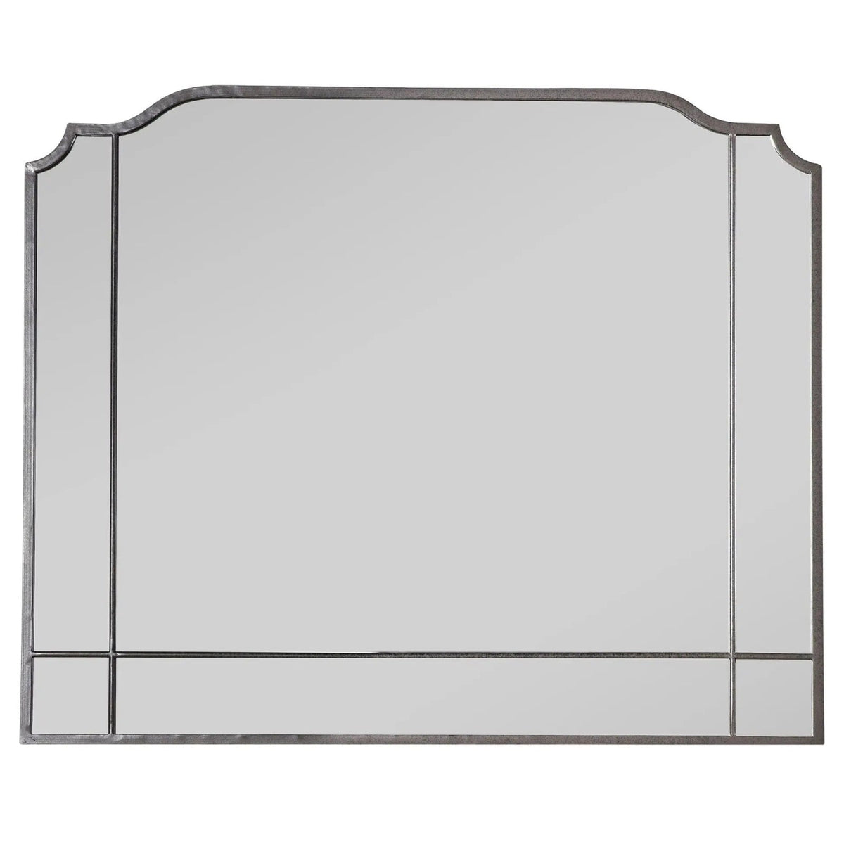 Hampton Overmantel Mirror in Grey