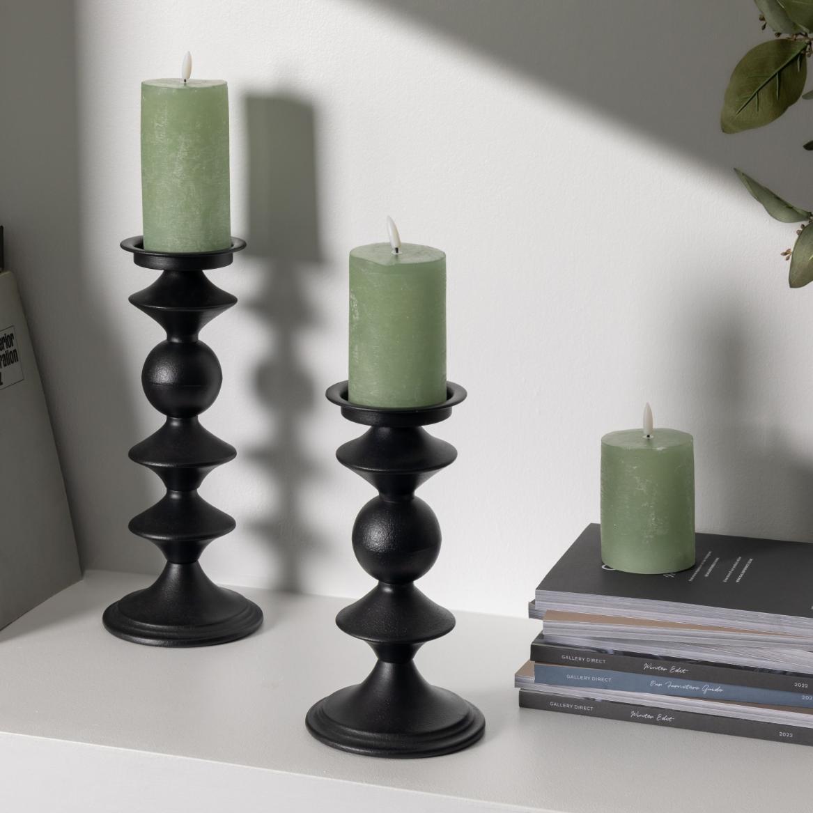 Button Pillar Holder Black Large