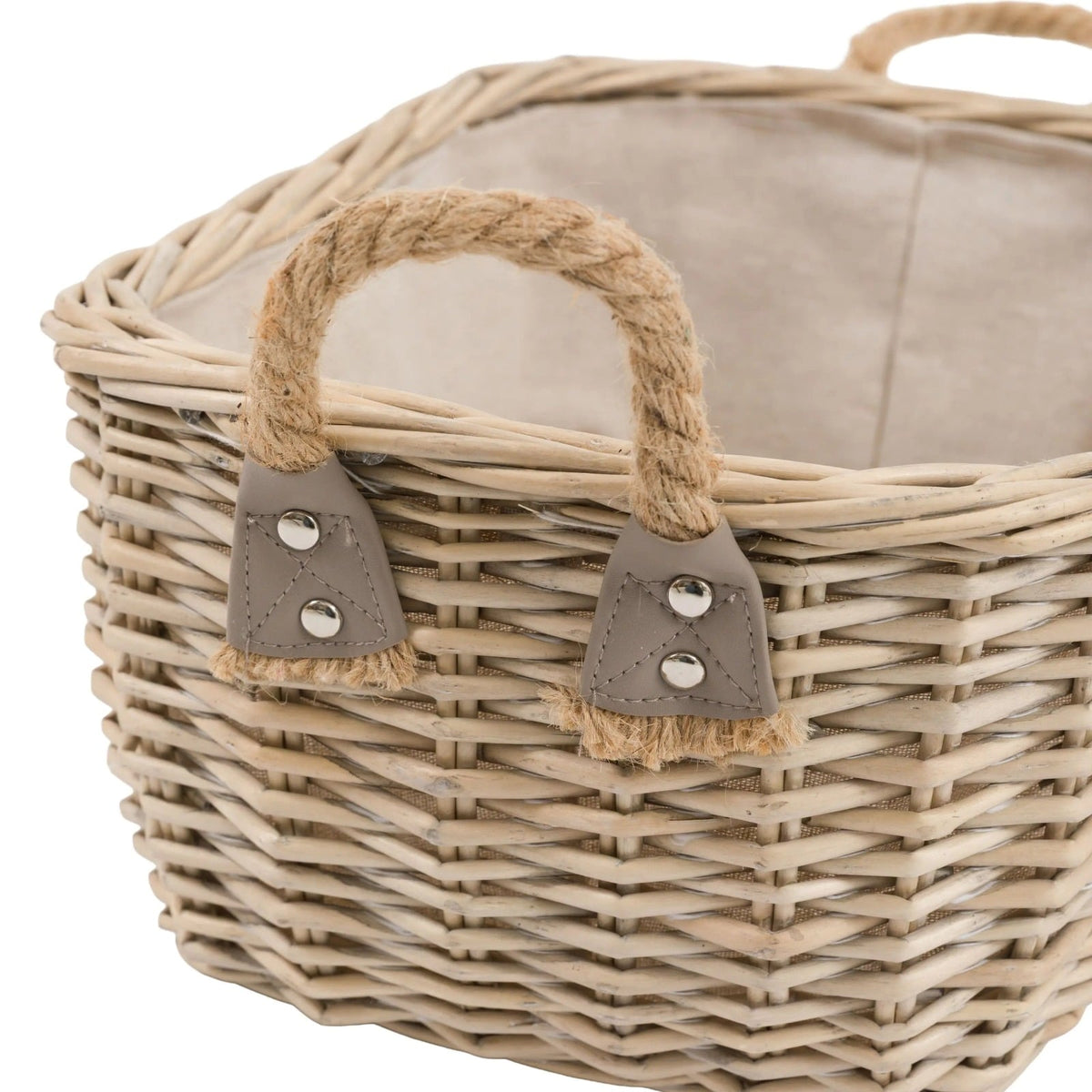 Eden Oval Basket Handle in Natural - Set of 2
