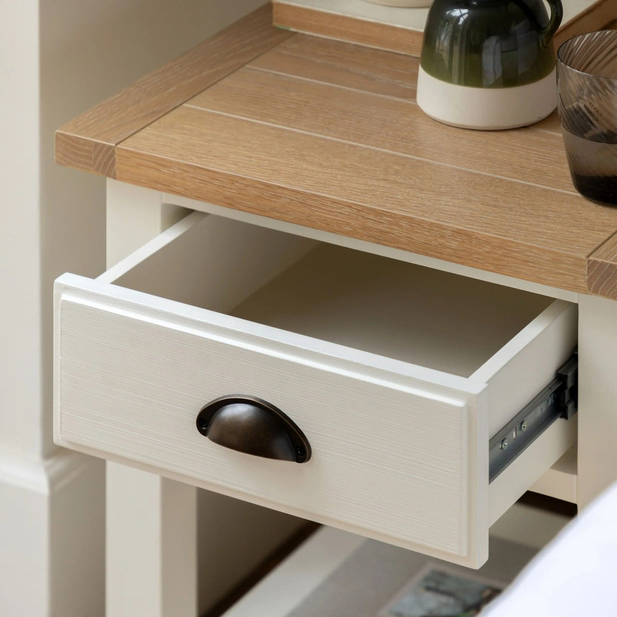 Eastfield Bedside Table in White
