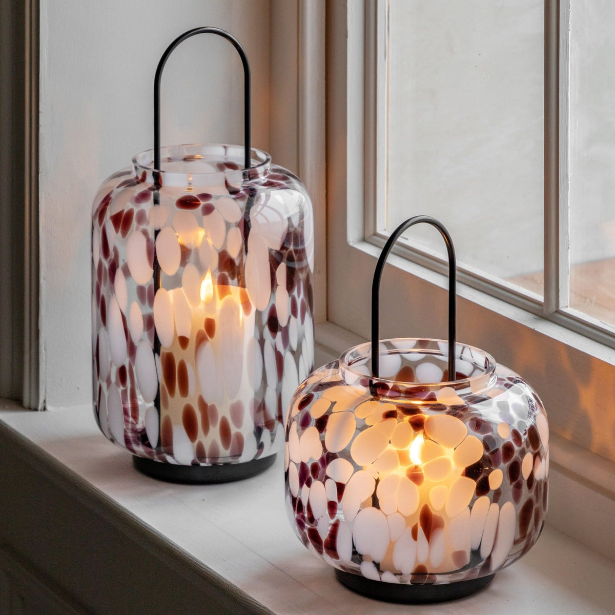 Confetti Candle Holder in Brown - Large