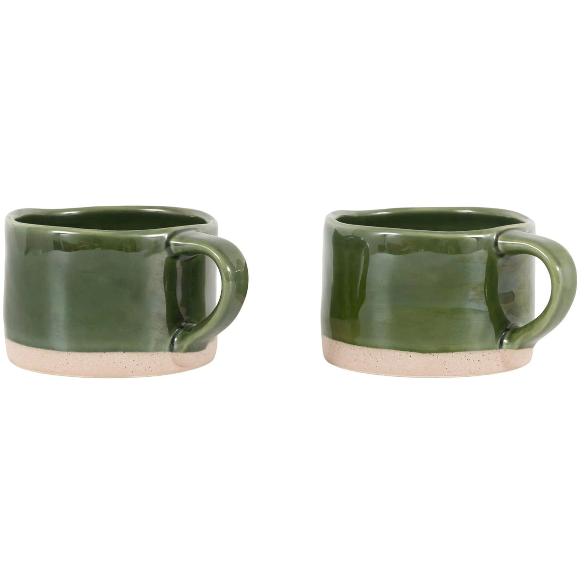 Rustic Mug in Green - Set of 4