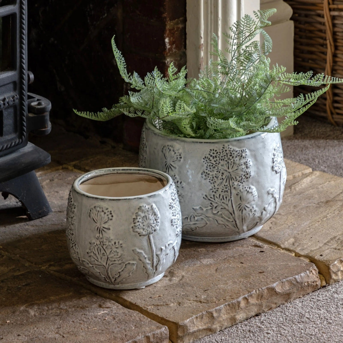 Meadow Floral Planter - Set of 2