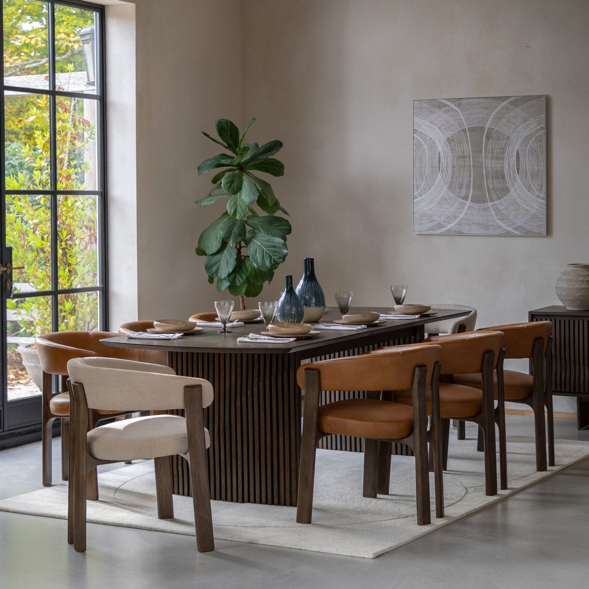 Opalite Oval Extending Dining Table - 200-230cm