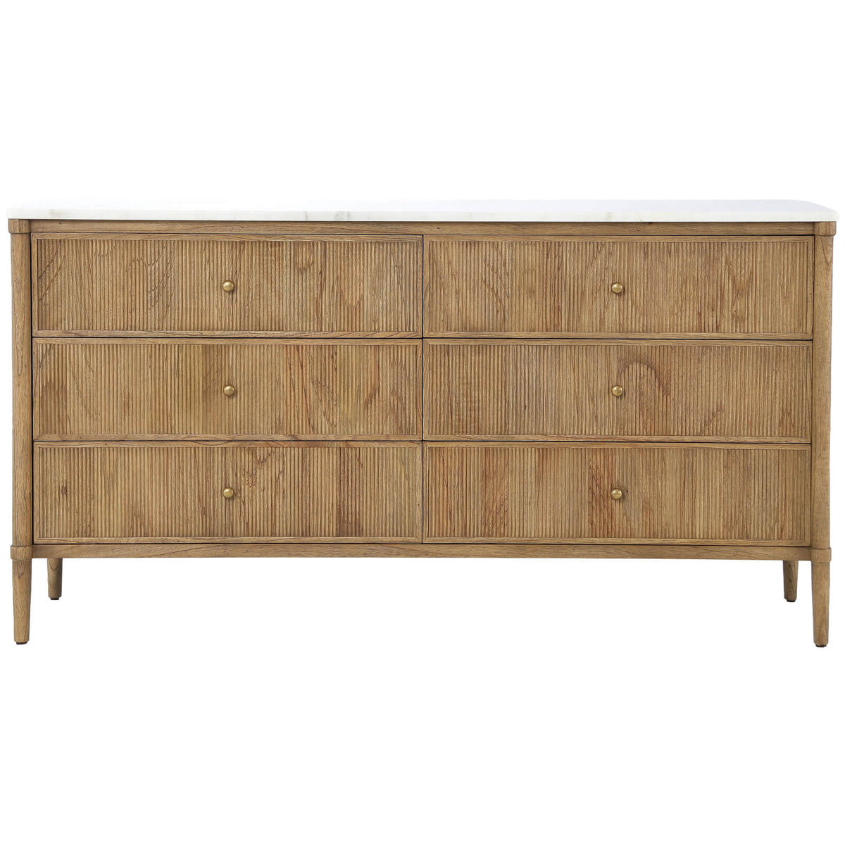 Highgrove 6 Drawer Chest of Drawers with Marble Top