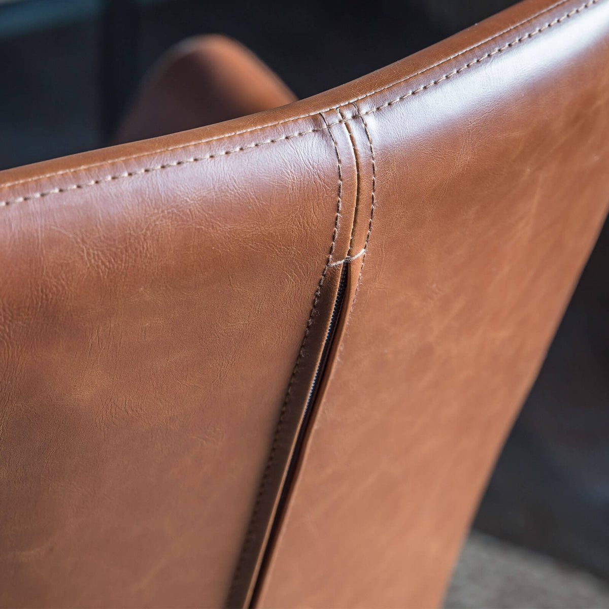 Whitehall Desk Chair in Brown Faux Leather