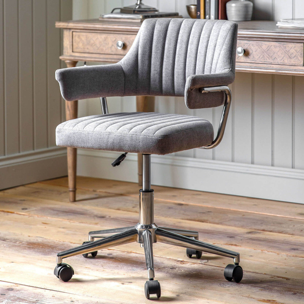 Fitzrovia Upholstered Office Chair in Light Grey