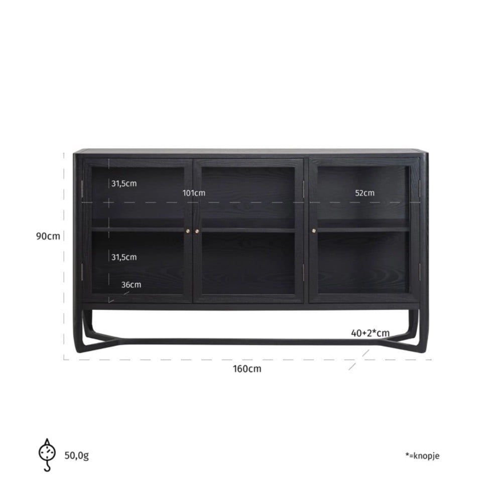 Richmond Cabinet Monfort 3 Doors - Exterior Black