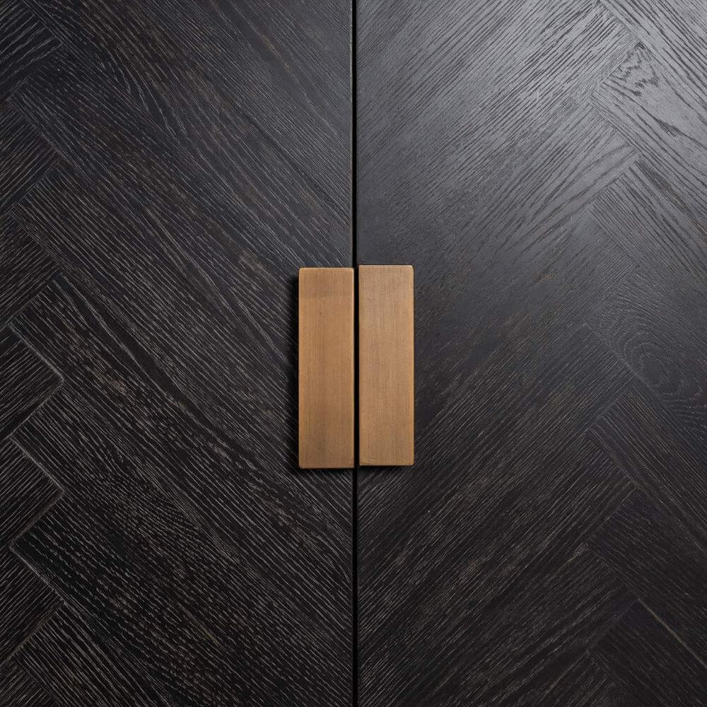 Blackbone Black & Brass Sideboard with Shelves