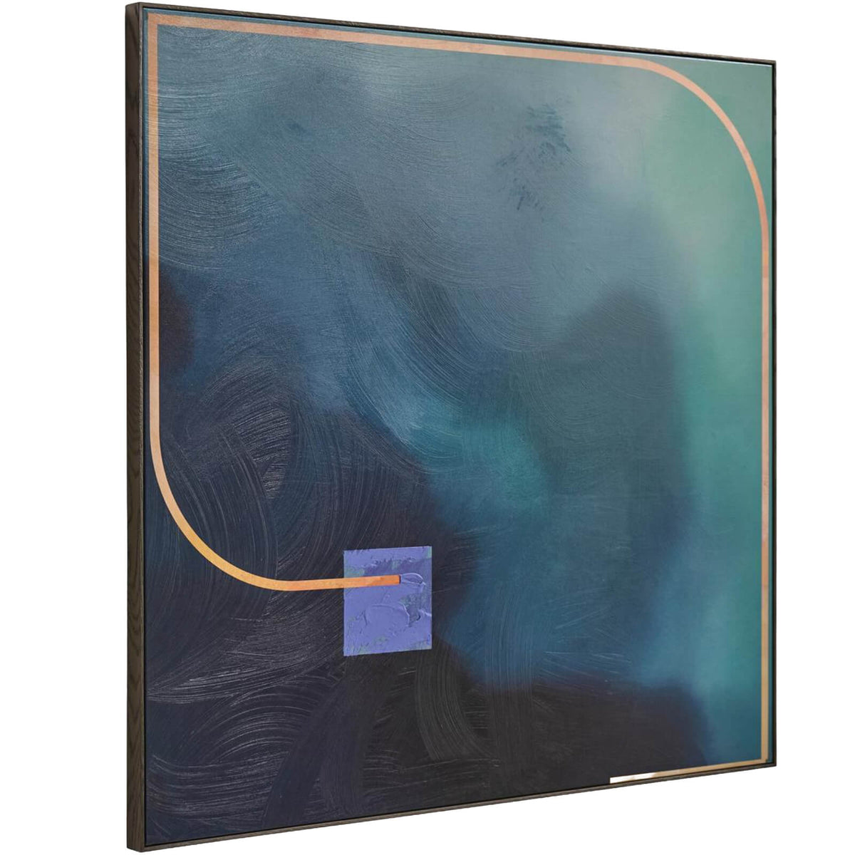 Aqua Wash Framed Canvas