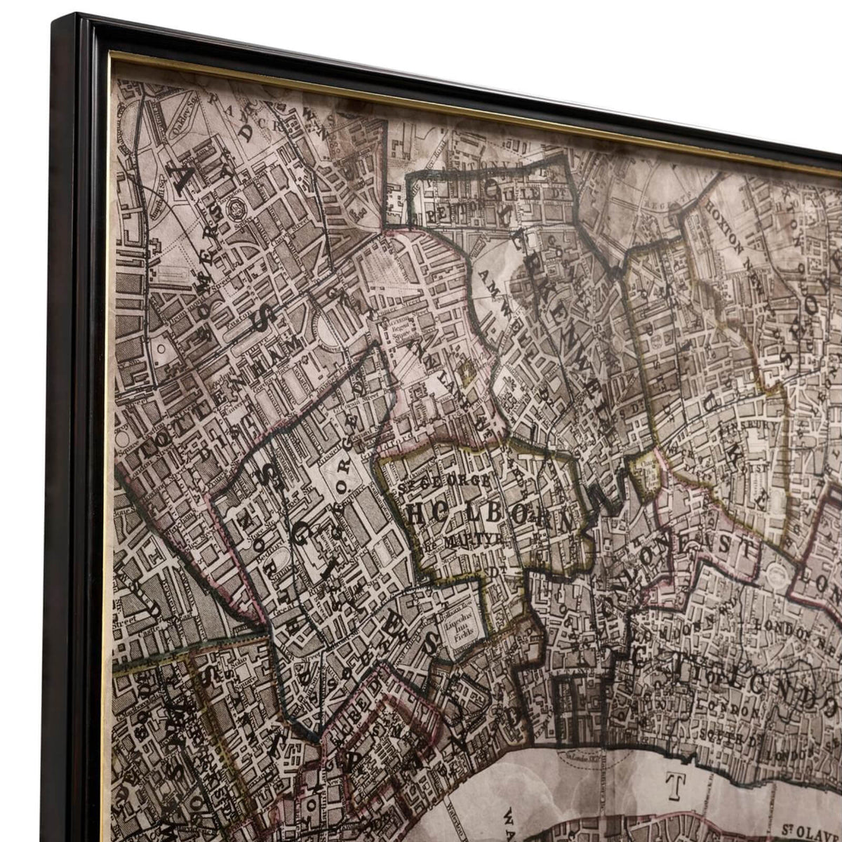 Districts of the Metropolis Framed Prints - Set of 6