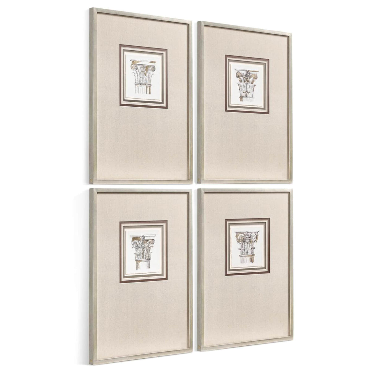 Corinthian Light Framed Prints - Set of 4
