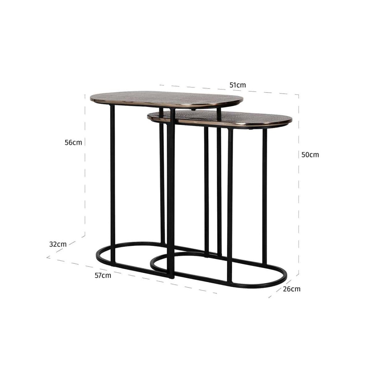 Chandon Oval Nest of Tables