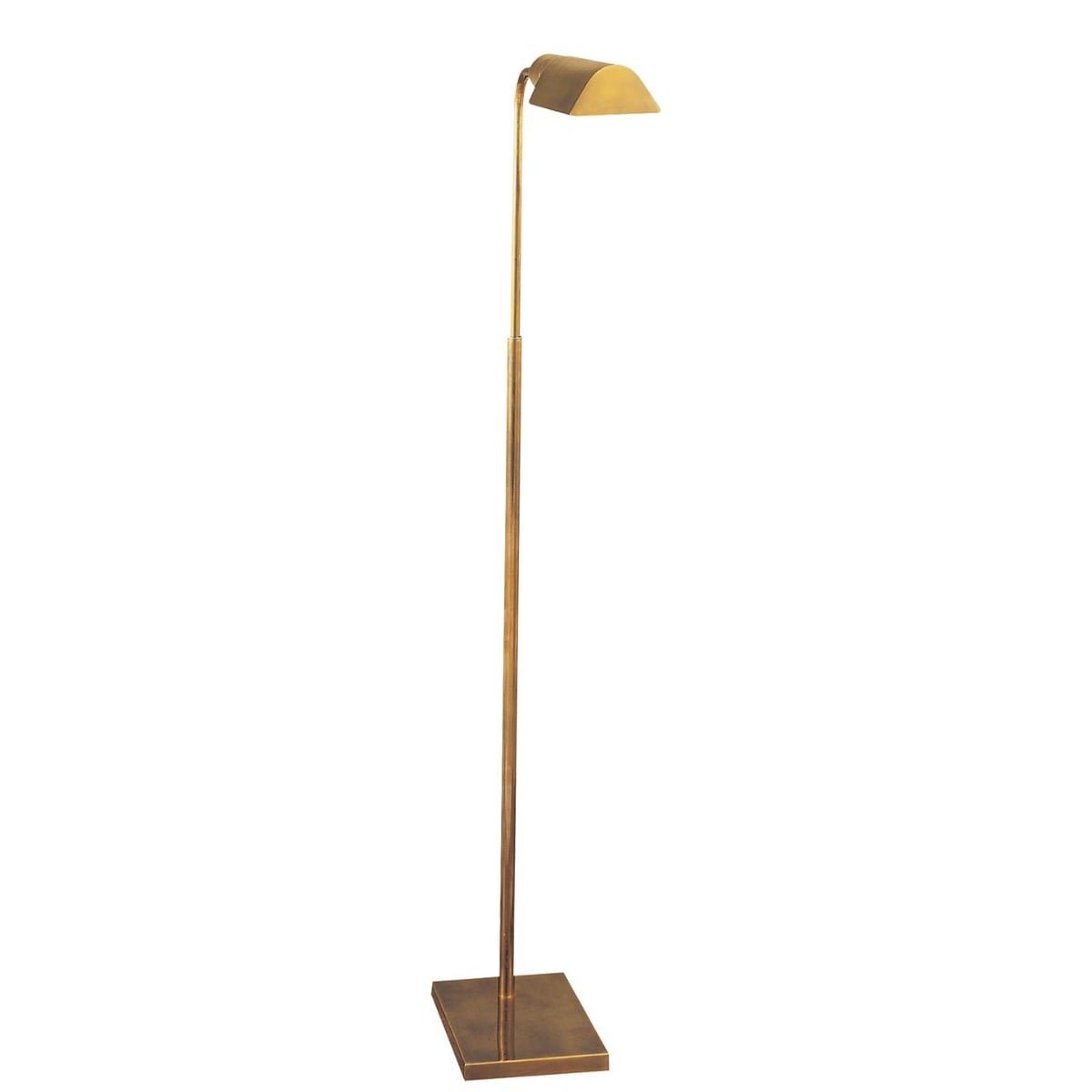 Studio Adjustable Floor Lamp in Hand-Rubbed Antique Brass