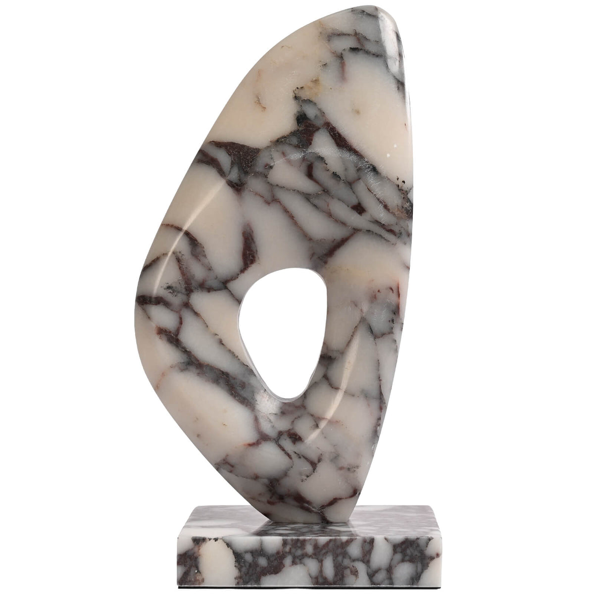 Tall Faceted Marble Sculpture
