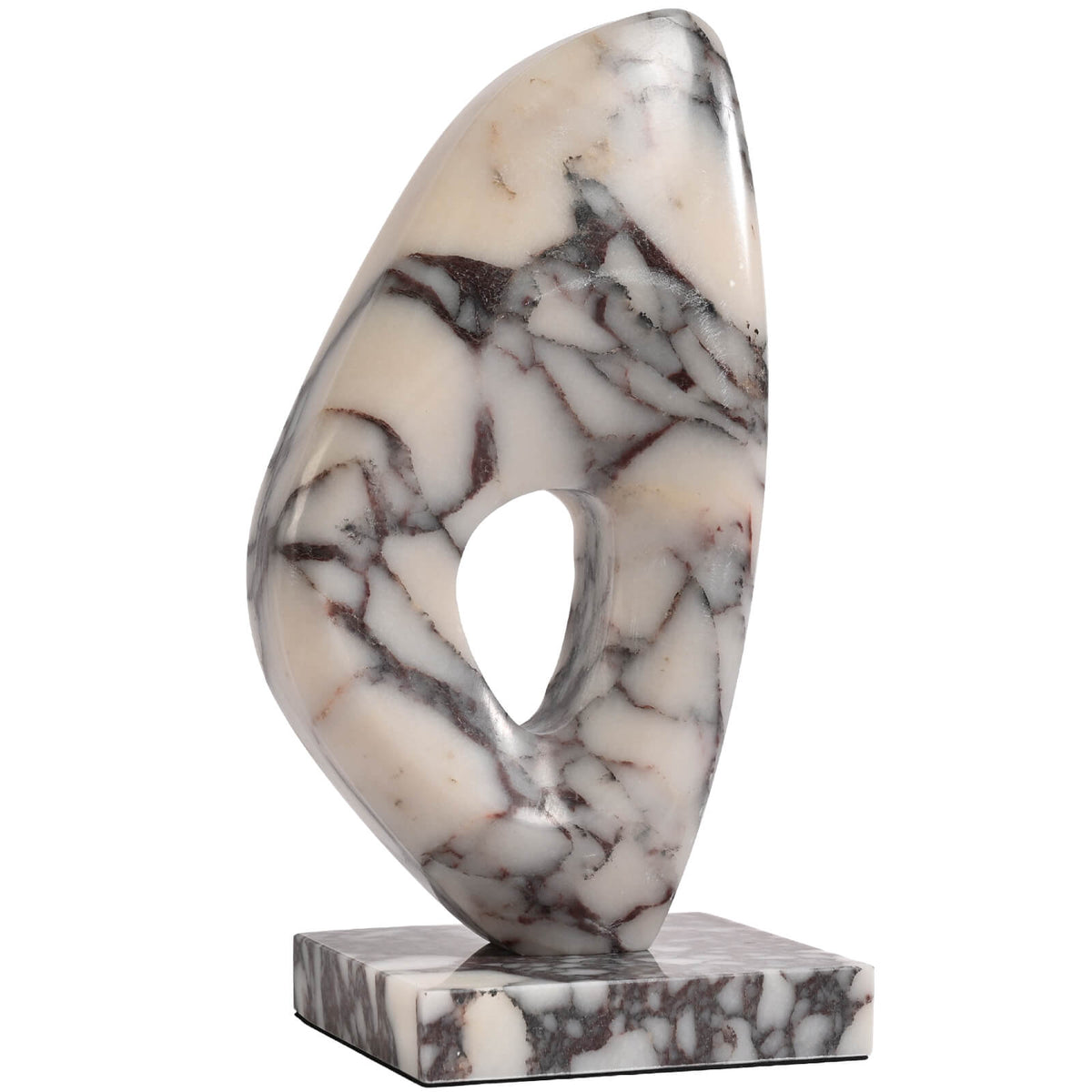 Tall Faceted Marble Sculpture